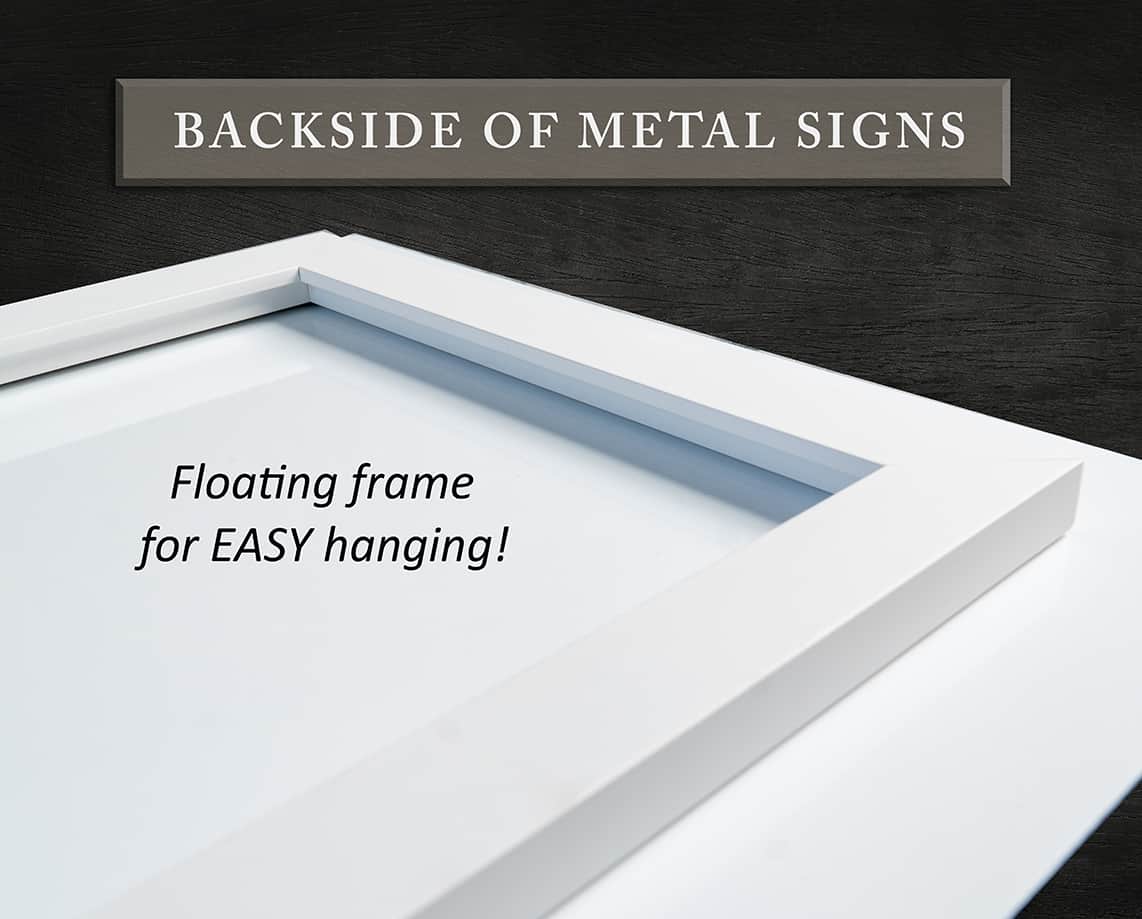 Outdoor exterior metal sign handmade by ToeFishArt. Original, custom, personalized wall decor signs. Canvas, Wood or Metal. Rustic modern farmhouse, cottagecore, vintage, retro, industrial, Americana, primitive, country, coastal, minimalist.