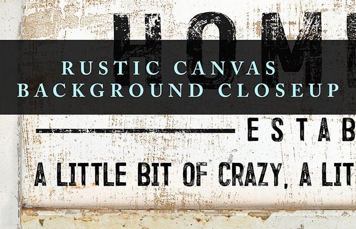 A Little Bit Of Crazy Family Homestead Sign handmade by ToeFishArt. Original, custom, personalized wall decor signs. Canvas, Wood or Metal. Rustic modern farmhouse, cottagecore, vintage, retro, industrial, Americana, primitive, country, coastal, minimalist.