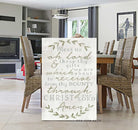 Bless Us Oh Lord Sign handmade by ToeFishArt. Original, custom, personalized wall decor signs. Canvas, Wood or Metal. Rustic modern farmhouse, cottagecore, vintage, retro, industrial, Americana, primitive, country, coastal, minimalist.