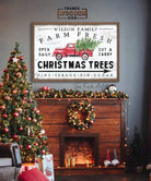 Farm Fresh Christmas Trees Personalized Family Name Sign, Rustic Holiday Christmas Wall Art Vintage Shiplap Framed Hardwood Sign handmade by ToeFishArt. Original, custom, personalized wall decor signs. Canvas, Wood or Metal. Rustic modern farmhouse, cottagecore, vintage, retro, industrial, Americana, primitive, country, coastal, minimalist.