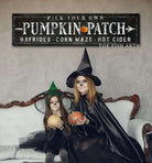 Pick Your Own Pumpkin Patch Sign handmade by ToeFishArt. Original, custom, personalized wall decor signs. Canvas, Wood or Metal. Rustic modern farmhouse, cottagecore, vintage, retro, industrial, Americana, primitive, country, coastal, minimalist.