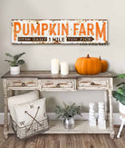 Pumpkin Farm Sign You Pick Open Daily handmade by ToeFishArt. Original, custom, personalized wall decor signs. Canvas, Wood or Metal. Rustic modern farmhouse, cottagecore, vintage, retro, industrial, Americana, primitive, country, coastal, minimalist.