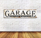 Rustic Garage Sign Service & Repairs handmade by ToeFishArt. Original, custom, personalized wall decor signs. Canvas, Wood or Metal. Rustic modern farmhouse, cottagecore, vintage, retro, industrial, Americana, primitive, country, coastal, minimalist.