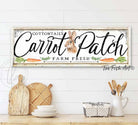 Spring Decor Easter Decoration Cottontail's Carrot Patch Wall Art handmade by ToeFishArt. Original, custom, personalized wall decor signs. Canvas, Wood or Metal. Rustic modern farmhouse, cottagecore, vintage, retro, industrial, Americana, primitive, country, coastal, minimalist.