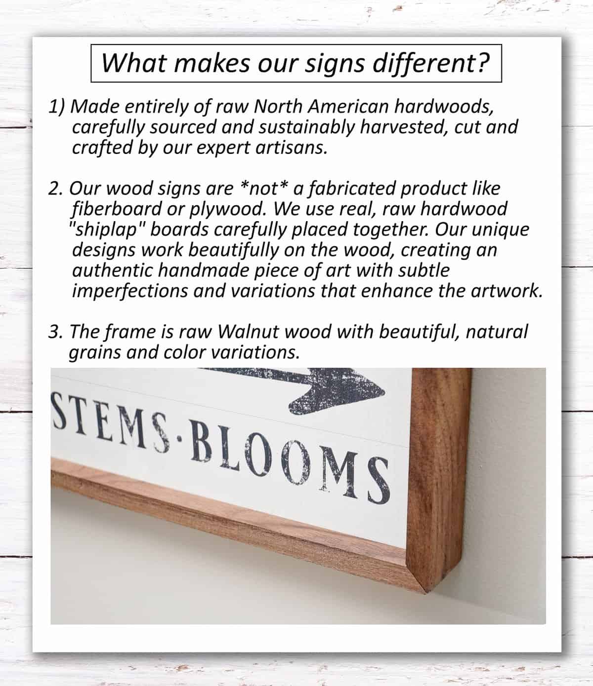 The differences between Toe Fish Art's real wood shiplap signs, and other cheap knockoff fake wood signs.