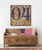 Toe Fish Art 4th of July Sign Vintage Fourth Of July Decor handmade by ToeFishArt. Original, custom, personalized wall decor signs. Canvas, Wood or Metal. Rustic modern farmhouse, cottagecore, vintage, retro, industrial, Americana, primitive, country, coastal, minimalist.