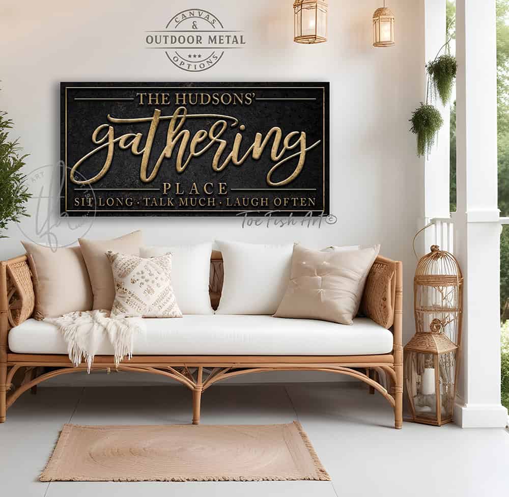 Vintage-inspired farmhouse style sign. — Toe Fish Art creates quality, artisan-made wall décor with authentic, American sourced materials. Proudly Made in the USA for decades, each sign is expertly constructed with genuine craftsmanship, heritage quality, and rustic charm. Our premium, handcrafted pieces are built to last with durable materials. Custom, personalized, timeless designs for indoor and outdoor spaces. Discover American made wall art at toefishart.com — crafted to inspire, made to endure.