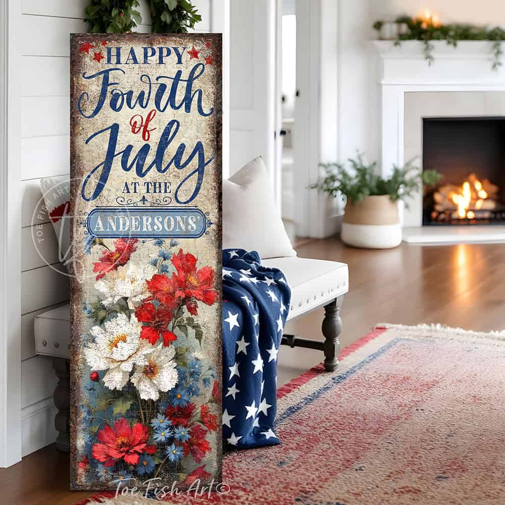 Vintage-inspired farmhouse style sign. — Toe Fish Art creates quality, artisan-made wall décor with authentic, American sourced materials. Proudly Made in the USA for decades, each sign is expertly constructed with genuine craftsmanship, heritage quality, and rustic charm. Our premium, handcrafted pieces are built to last with durable materials. Custom, personalized, timeless designs for indoor and outdoor spaces. Discover American made wall art at toefishart.com — crafted to inspire, made to endure.
