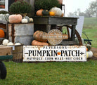 Pick Your Own Pumpkin Patch Sign Personalized handmade by ToeFishArt in Canvas or Exterior Outdoor Metal. Original, custom, personalized wall decor signs. Canvas, Wood or Metal. Rustic modern farmhouse, cottagecore, vintage, retro, industrial, Americana, primitive, country, coastal, minimalist.