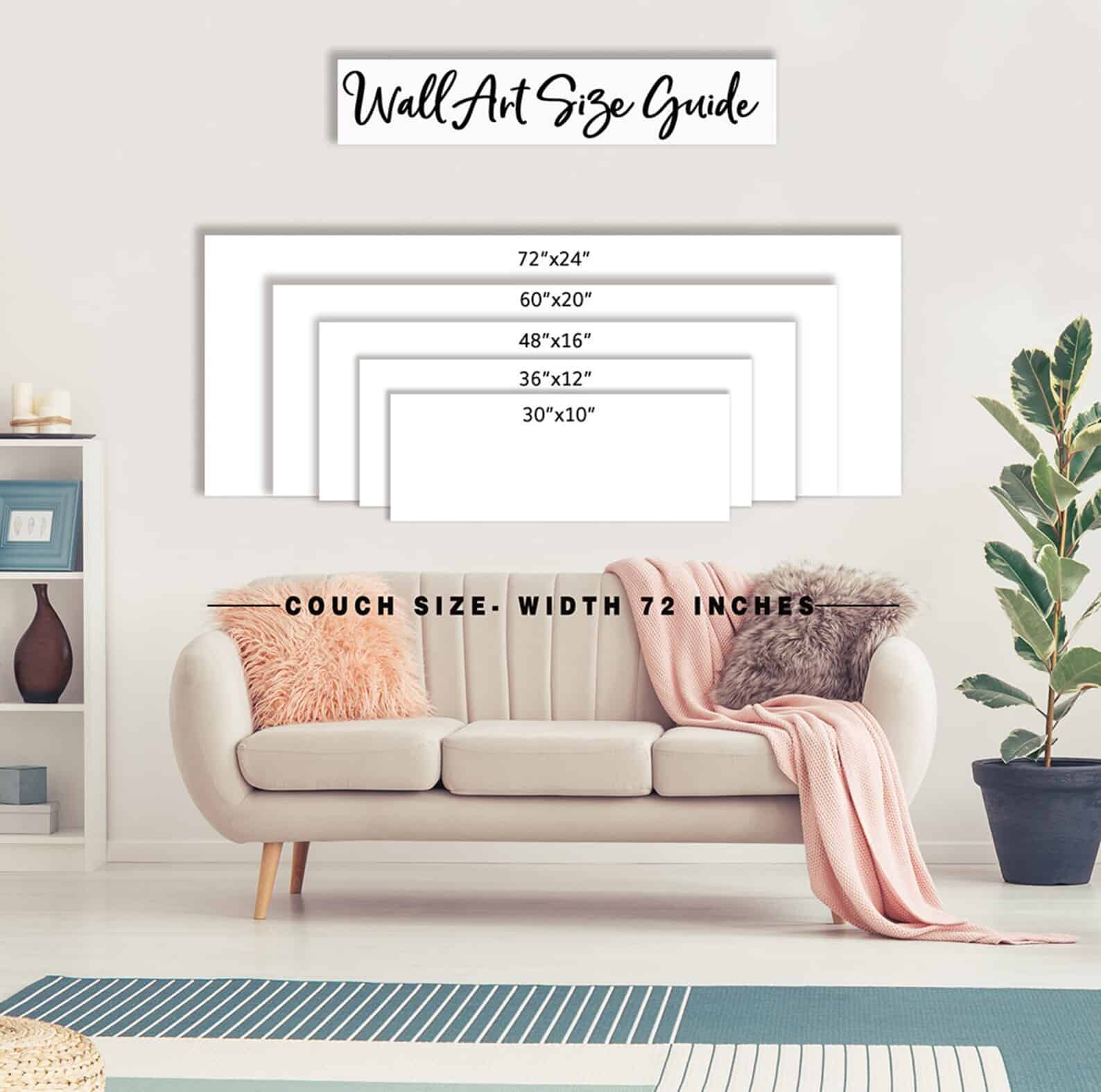 ToeFishArt 60x20 Sizing Guide. Original, custom, personalized wall decor signs. Canvas, Wood or Metal. Rustic modern farmhouse, cottagecore, vintage, retro, industrial, Americana, primitive, country, coastal, minimalist.