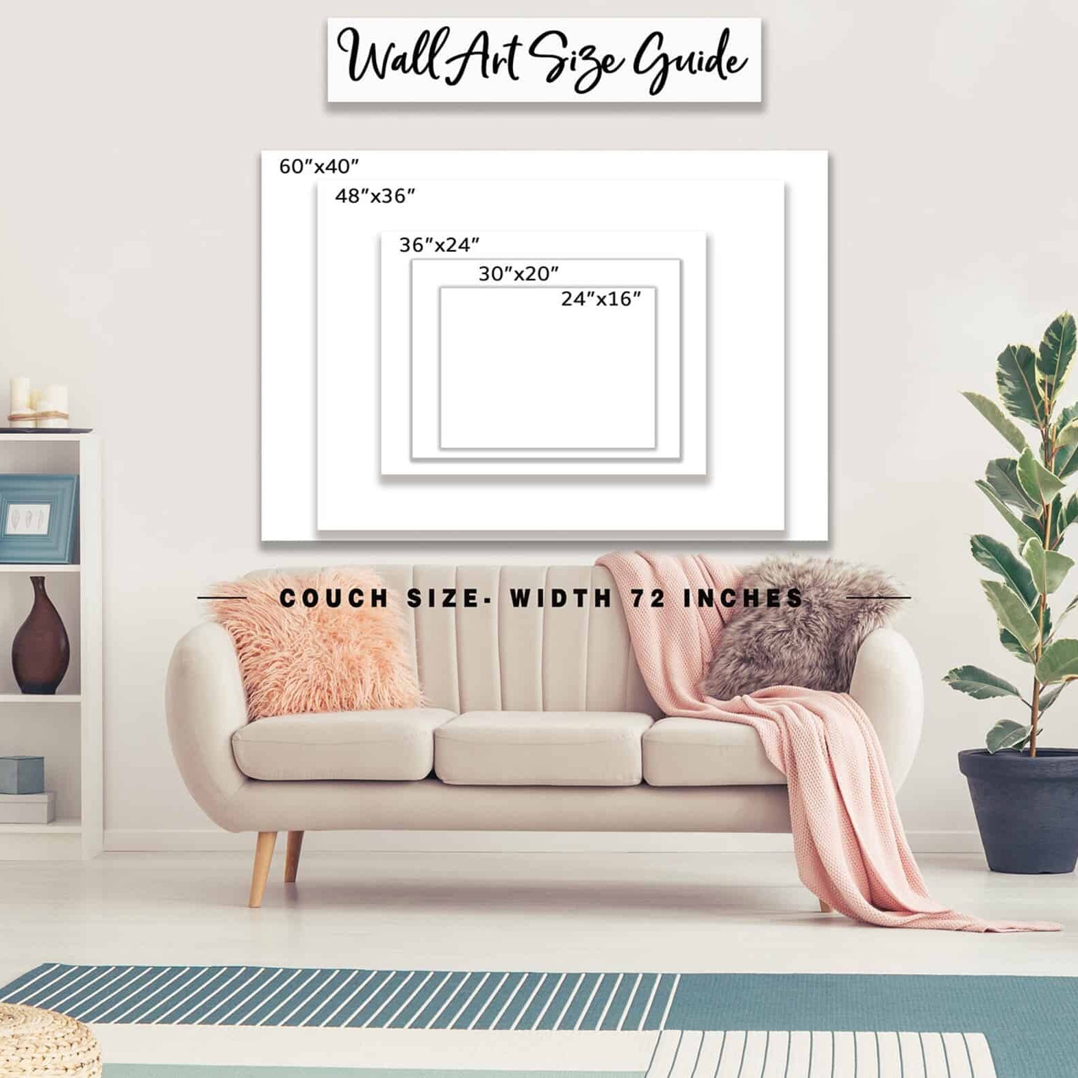 ToeFishArt 60x40 Sizing Guide. Original, custom, personalized wall decor signs. Canvas, Wood or Metal. Rustic modern farmhouse, cottagecore, vintage, retro, industrial, Americana, primitive, country, coastal, minimalist.