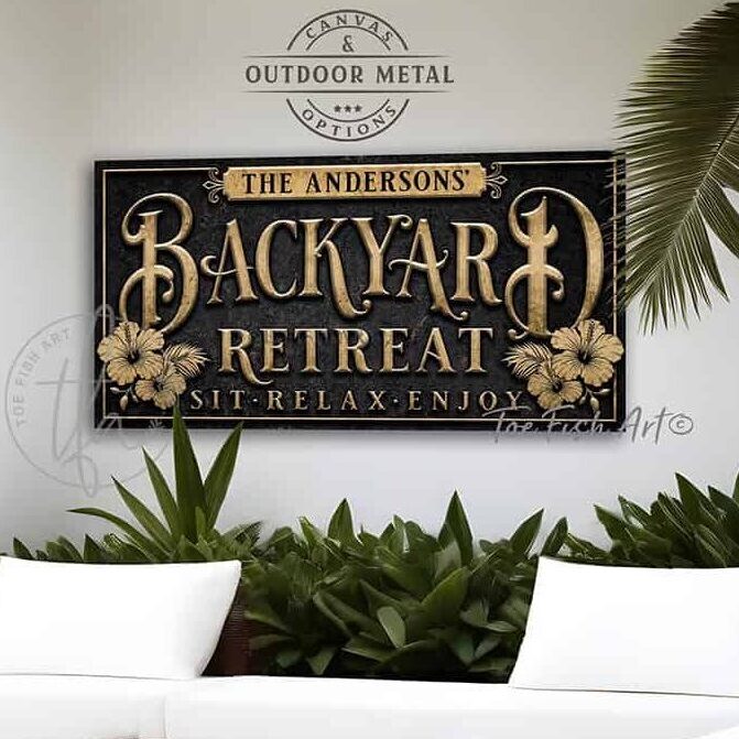 Vintage-inspired farmhouse style sign. — Toe Fish Art creates quality, artisan-made wall décor with authentic, American sourced materials. Proudly Made in the USA for decades, each sign is expertly constructed with genuine craftsmanship, heritage quality, and rustic charm. Our premium, handcrafted pieces are built to last with durable materials. Custom, personalized, timeless designs for indoor and outdoor spaces. Discover American made wall art at toefishart.com — crafted to inspire, made to endure.