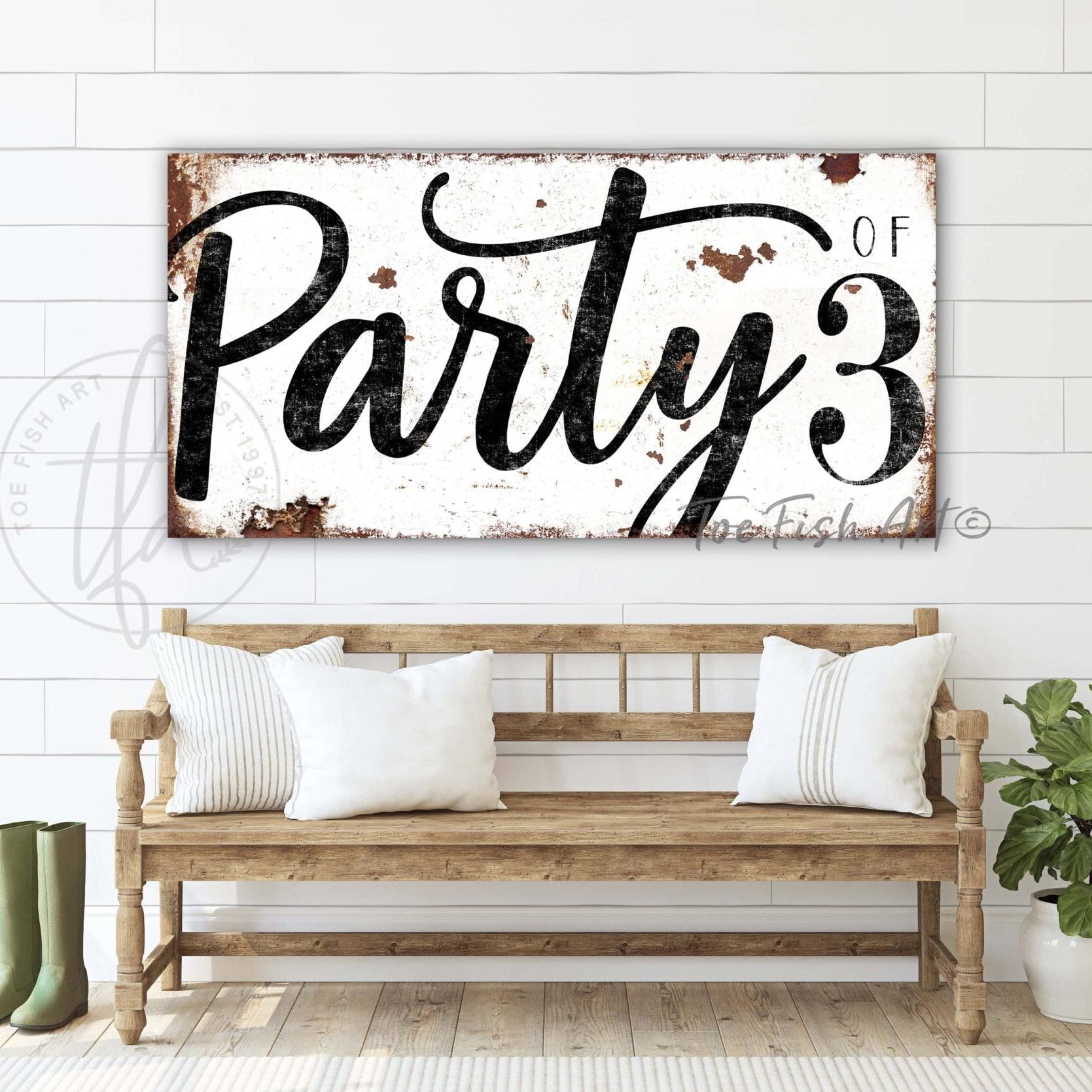 Vintage-inspired farmhouse style sign. — Toe Fish Art creates quality, artisan-made wall décor with authentic, American sourced materials. Proudly Made in the USA for decades, each sign is expertly constructed with genuine craftsmanship, heritage quality, and rustic charm. Our premium, handcrafted pieces are built to last with durable materials. Custom, personalized, timeless designs for indoor and outdoor spaces. Discover American made wall art at toefishart.com — crafted to inspire, made to endure.