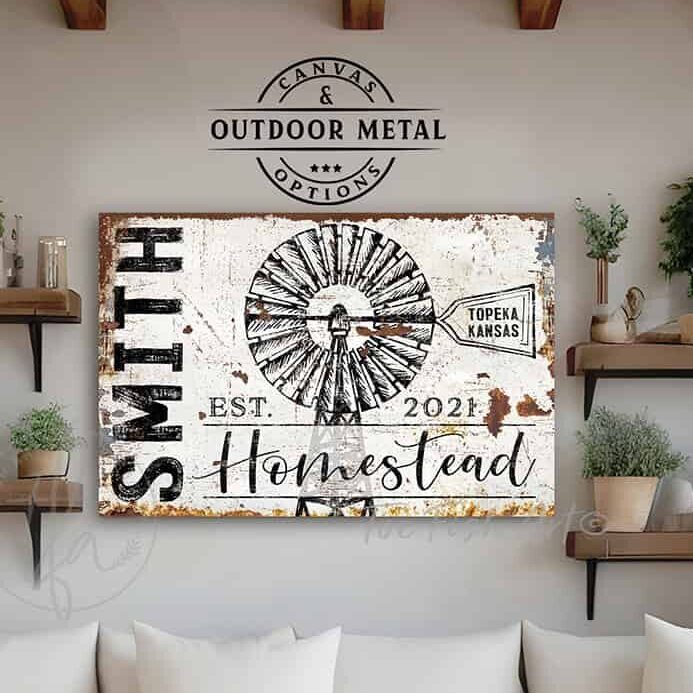 Vintage-inspired farmhouse style sign. — Toe Fish Art creates quality, artisan-made wall décor with authentic, American sourced materials. Proudly Made in the USA for decades, each sign is expertly constructed with genuine craftsmanship, heritage quality, and rustic charm. Our premium, handcrafted pieces are built to last with durable materials. Custom, personalized, timeless designs for indoor and outdoor spaces. Discover American made wall art at toefishart.com — crafted to inspire, made to endure.