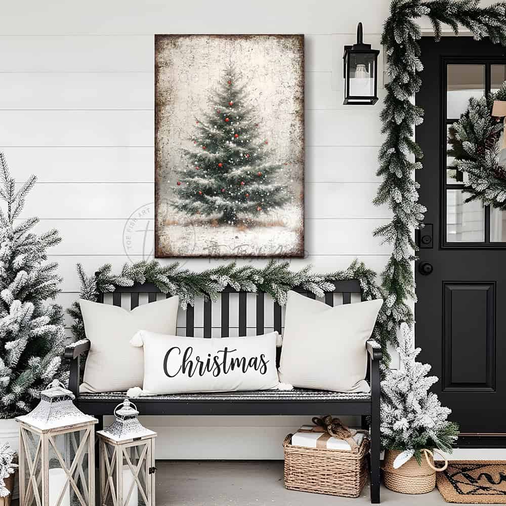 Toe Fish Art Celebrate the holiday season with this Rustic Farmhouse Christmas Wall Art, featuring a vintage pine tree design that adds timeless charm to your decor. Crafted with attention to detail, this piece is available as a durable canvas or sleek metal print, perfect for enhancing any space with warmth and festive spirit. Ideal for gifting or personal use, it complements farmhouse aesthetics while offering a classic holiday touch that lasts year after year.