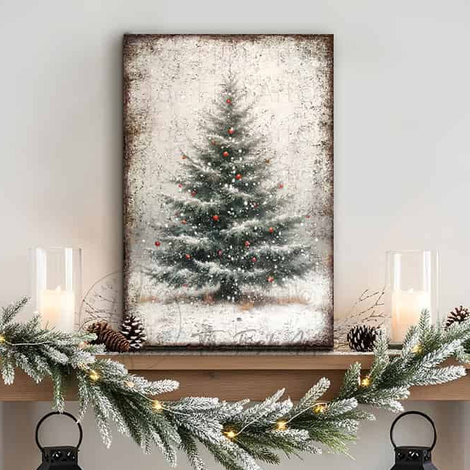 Toe Fish Art Celebrate the holiday season with this Rustic Farmhouse Christmas Wall Art, featuring a vintage pine tree design that adds timeless charm to your decor. Crafted with attention to detail, this piece is available as a durable canvas or sleek metal print, perfect for enhancing any space with warmth and festive spirit. Ideal for gifting or personal use, it complements farmhouse aesthetics while offering a classic holiday touch that lasts year after year.