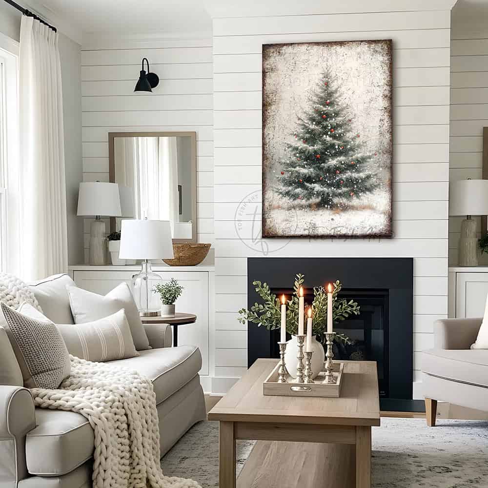 Toe Fish Art Celebrate the holiday season with this Rustic Farmhouse Christmas Wall Art, featuring a vintage pine tree design that adds timeless charm to your decor. Crafted with attention to detail, this piece is available as a durable canvas or sleek metal print, perfect for enhancing any space with warmth and festive spirit. Ideal for gifting or personal use, it complements farmhouse aesthetics while offering a classic holiday touch that lasts year after year.