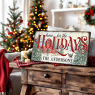 Toe Fish Art's Personalized Family Christmas Sign "Home for the Holidays" | Canvas or Outdoor Metal Print | Vintage farmhouse sign. — Toe Fish Art creates quality, artisan-made wall décor with authentic, American sourced materials. Proudly Made in the USA, each sign is expertly constructed with genuine craftsmanship, heritage quality, and rustic charm. Our premium, handcrafted pieces are built to last with durable materials. Custom, personalized, timeless designs for indoor and outdoor spaces.
