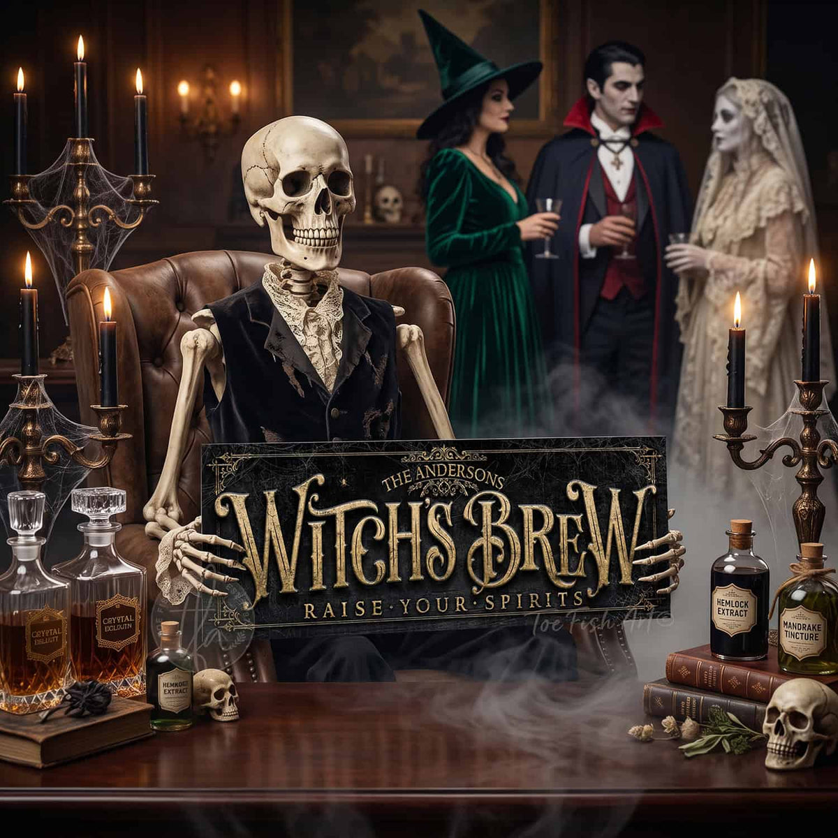 Create the ultimate Halloween home bar, coffee station, or porch display with this Witch’s Brew Personalized Halloween Sign sign from Toe Fish Art, built for interior and exterior spaces. Choose between premium framed canvas or durable outdoor metal. Toe Fish Art makes artisan wall art with American materials. Proudly Made in the USA, each piece is expertly constructed with genuine craftsmanship, heritage quality, and rustic charm.