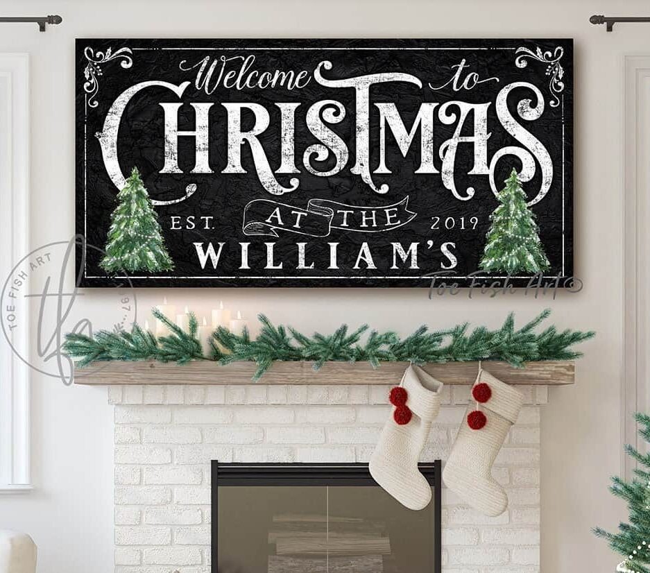 Christmas Welcome Sign