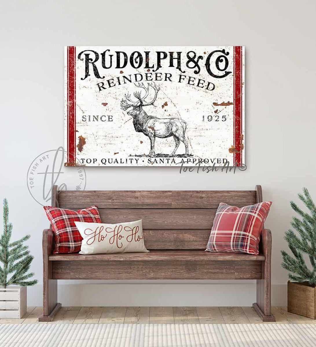 Rudolph & Co. Reindeer Feed Sign – Toe Fish Art