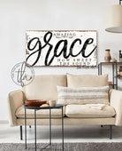 Amazing Grace How Sweet the Sound Sign handmade by ToeFishArt. Original, custom, personalized wall decor signs. Canvas, Wood or Metal. Rustic modern farmhouse, cottagecore, vintage, retro, industrial, Americana, primitive, country, coastal, minimalist.