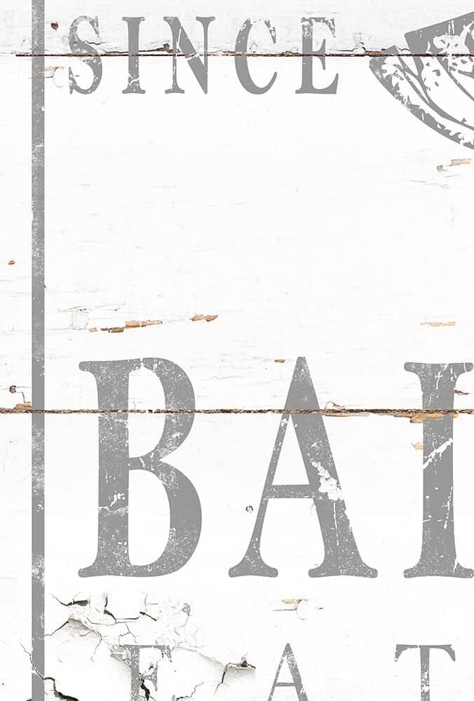 Bait & Tackle Sign handmade by ToeFishArt. Original, custom, personalized wall decor signs. Canvas, Wood or Metal. Rustic modern farmhouse, cottagecore, vintage, retro, industrial, Americana, primitive, country, coastal, minimalist.