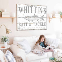 This personalized fishing sign elevates indoor/outdoor spaces with authentic lodge decor. Hand-drawn fish artwork of bass, tarpon, or redfish with your family name, established year, and custom text creates a distinctive focal point. Be surrounded by decor you LOVE! Choose premium framed canvas or durable outdoor metal. Toe Fish Art makes artisan wall art with American materials. Proudly Made in the USA, each piece is expertly constructed with genuine craftsmanship, heritage quality, and rustic charm.