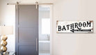 Bathroom Please Seat Yourself Sign handmade by ToeFishArt. Original, custom, personalized wall decor signs. Canvas, Wood or Metal. Rustic modern farmhouse, cottagecore, vintage, retro, industrial, Americana, primitive, country, coastal, minimalist.