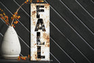 Fall Sign handmade by ToeFishArt. Original, custom, personalized wall decor signs. Canvas, Wood or Metal. Rustic modern farmhouse, cottagecore, vintage, retro, industrial, Americana, primitive, country, coastal, minimalist.