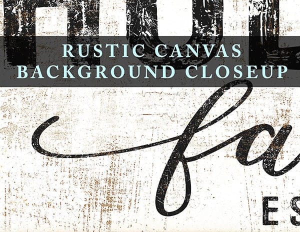 Family Name Sign handmade by ToeFishArt. Original, custom, personalized wall decor signs. Canvas, Wood or Metal. Rustic modern farmhouse, cottagecore, vintage, retro, industrial, Americana, primitive, country, coastal, minimalist.