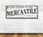Family Owned General Store Sign handmade by ToeFishArt. Original, custom, personalized wall decor signs. Canvas, Wood or Metal. Rustic modern farmhouse, cottagecore, vintage, retro, industrial, Americana, primitive, country, coastal, minimalist.