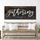 Add a personal touch to any indoor or outdoor space with Toe Fish Art's personalized Gathering Place rustic industrial family name sign. Choose custom wording to fit your style. Be surrounded by decor you LOVE! Choose between premium framed canvas or durable outdoor metal. Toe Fish Art makes artisan wall art with American materials. Proudly Made in the USA, each piece is expertly constructed with genuine craftsmanship, heritage quality, and rustic charm.