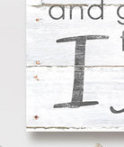 I Am His Sign handmade by ToeFishArt. Original, custom, personalized wall decor signs. Canvas, Wood or Metal. Rustic modern farmhouse, cottagecore, vintage, retro, industrial, Americana, primitive, country, coastal, minimalist.