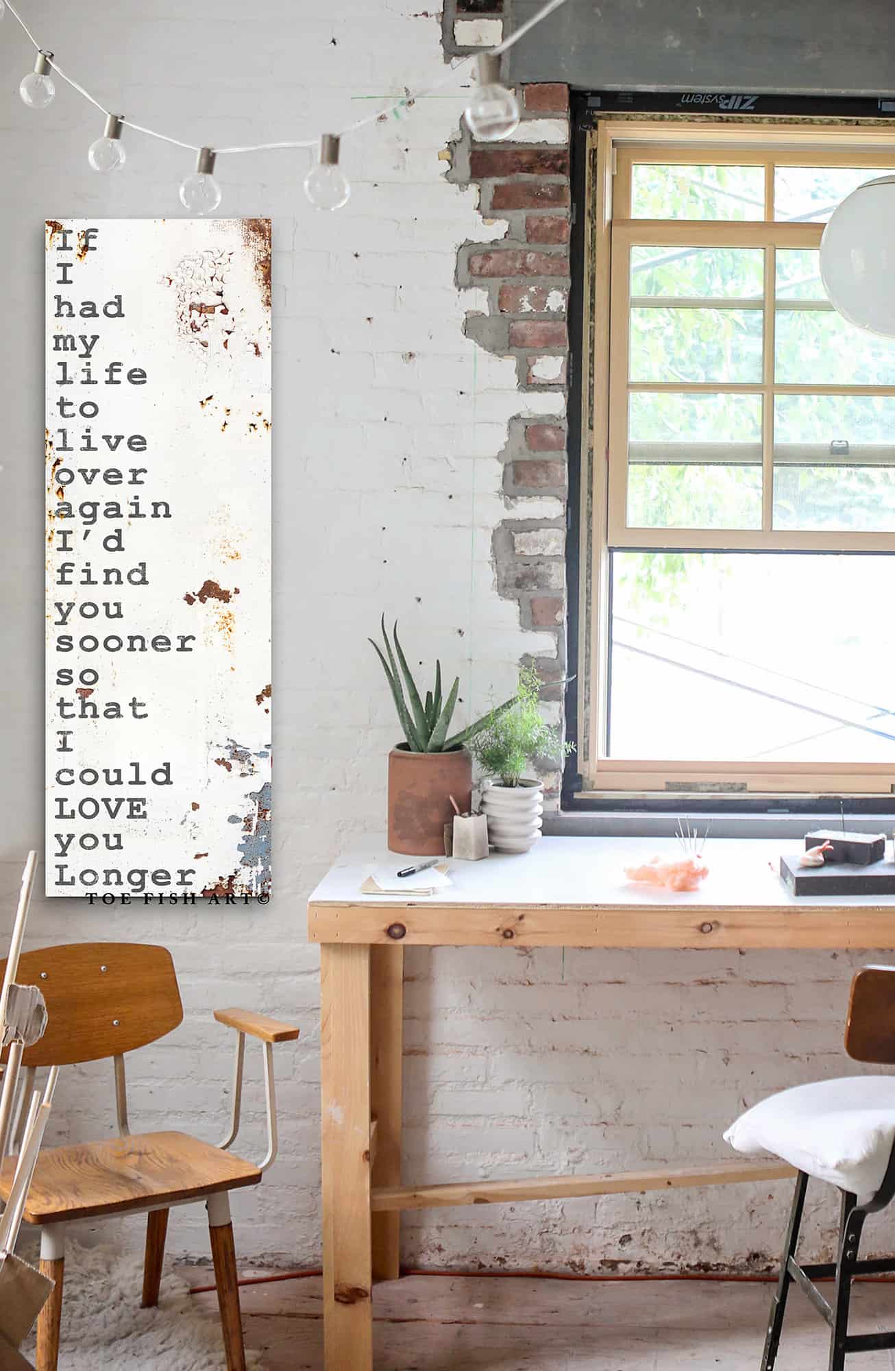 If I Had My Life To Live Over Again Sign handmade by ToeFishArt. Original, custom, personalized wall decor signs. Canvas, Wood or Metal. Rustic modern farmhouse, cottagecore, vintage, retro, industrial, Americana, primitive, country, coastal, minimalist.