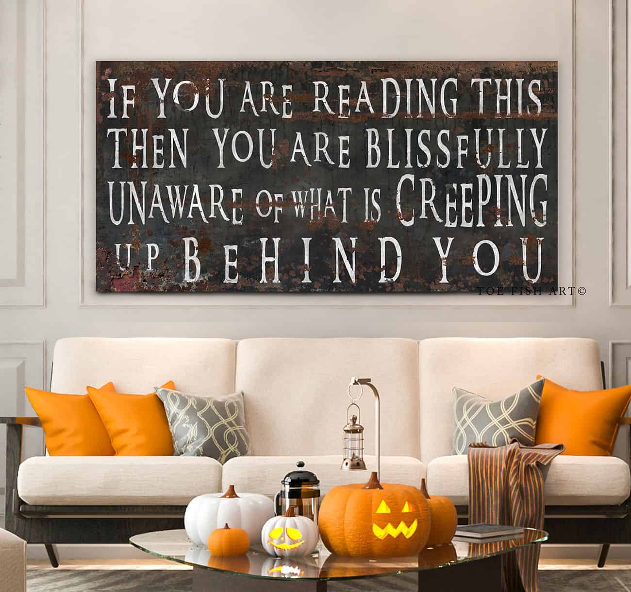 If You Are Reading This Sign handmade by ToeFishArt. Original, custom, personalized wall decor signs. Canvas, Wood or Metal. Rustic modern farmhouse, cottagecore, vintage, retro, industrial, Americana, primitive, country, coastal, minimalist.