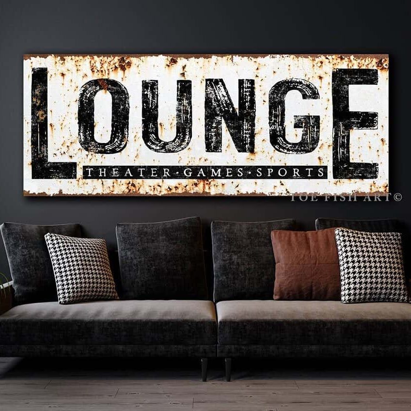 Rustic Lounge Sign with Wording Options – Toe Fish Art