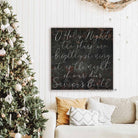 O Holy Night Sign handmade by ToeFishArt. Original, custom, personalized wall decor signs. Canvas, Wood or Metal. Rustic modern farmhouse, cottagecore, vintage, retro, industrial, Americana, primitive, country, coastal, minimalist.