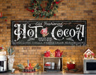 Old Fashioned Hot Cocoa Sign wall hanging decoration for your winter holidays coffee & cocoa bar handmade by ToeFishArt. Original, custom, personalized wall decor signs. Canvas, Wood or Metal. Rustic modern farmhouse, cottagecore, vintage, retro, industrial, Americana, primitive, country, coastal, minimalist.