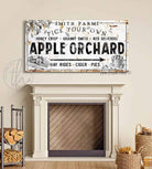 Pick Your Own Apple Orchard Sign handmade by ToeFishArt. Original, custom, personalized wall decor signs. Canvas, Wood or Metal. Rustic modern farmhouse, cottagecore, vintage, retro, industrial, Americana, primitive, country, coastal, minimalist.