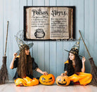 Poison Apple Spell Sign handmade by ToeFishArt. Original, custom, personalized wall decor signs. Canvas, Wood or Metal. Rustic modern farmhouse, cottagecore, vintage, retro, industrial, Americana, primitive, country, coastal, minimalist.