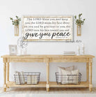 The Lord Bless You and Keep You Sign handmade by ToeFishArt. Original, custom, personalized wall decor signs. Canvas, Wood or Metal. Rustic modern farmhouse, cottagecore, vintage, retro, industrial, Americana, primitive, country, coastal, minimalist.