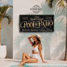 Create an outdoor retreat or entertaining space with a perfect message and personalized family name on this custom Pool & Patio sign. Ideal for poolside, patios, decks, spas, and bar-grill areas, this durable sign adds character. Be surrounded by decor you LOVE! Choose between premium framed canvas or durable outdoor metal. Toe Fish Art makes artisan wall art with American materials. Proudly Made in the USA, each piece is expertly constructed with genuine craftsmanship, heritage quality, and rustic charm.