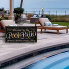 Create an outdoor retreat or entertaining space with a perfect message and personalized family name on this custom Pool & Patio sign. Ideal for poolside, patios, decks, spas, and bar-grill areas, this durable sign adds character. Be surrounded by decor you LOVE! Choose between premium framed canvas or durable outdoor metal. Toe Fish Art makes artisan wall art with American materials. Proudly Made in the USA, each piece is expertly constructed with genuine craftsmanship, heritage quality, and rustic charm.