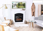 Custom Personalized Lake House Nostalgic Scenery Artwork sign handmade by ToeFishArt. Original, custom, personalized wall decor signs. Canvas, Wood or Metal. Rustic modern farmhouse, cottagecore, vintage, retro, industrial, Americana, primitive, country, coastal, minimalist.