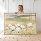 Create a nursery/kids' room they'll love waking up to. This enchanting Counting Sheep framed canvas wall art by Toe Fish Art captures the magic of bedtime stories with its charming cottagecore design. The soft, whimsical illustration creates a calming space, adding original character to your decor.
Toe Fish Art creates artisan-made wall décor using American sourced materials. Proudly Made in the USA, each sign is expertly constructed with genuine craftsmanship, heritage quality, and rustic charm.