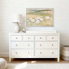 Create a nursery/kids' room they'll love waking up to. This enchanting Counting Sheep framed canvas wall art by Toe Fish Art captures the magic of bedtime stories with its charming cottagecore design. The soft, whimsical illustration creates a calming space, adding original character to your decor.
Toe Fish Art creates artisan-made wall décor using American sourced materials. Proudly Made in the USA, each sign is expertly constructed with genuine craftsmanship, heritage quality, and rustic charm.