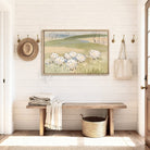 Create a nursery/kids' room they'll love waking up to. This enchanting Counting Sheep framed canvas wall art by Toe Fish Art captures the magic of bedtime stories with its charming cottagecore design. The soft, whimsical illustration creates a calming space, adding original character to your decor.
Toe Fish Art creates artisan-made wall décor using American sourced materials. Proudly Made in the USA, each sign is expertly constructed with genuine craftsmanship, heritage quality, and rustic charm.