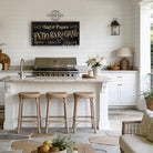 Welcome guests to your outdoor entertaining space with this personalized patio bar and grill sign by Toe Fish Art. Customize with your family name, clever welcome phrase, or business name to create distinctive decor for your deck, outdoor kitchen, or poolside bar. Available in outdoor metal or canvas. Toe Fish Art creates artisan-made wall décor using American sourced materials. Proudly Made in the USA, each sign is expertly constructed with genuine craftsmanship, heritage quality, and rustic charm.