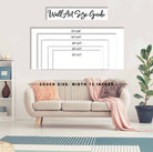 ToeFishArt 60x24 Sizing Guide. Original, custom, personalized wall decor signs. Canvas, Wood or Metal. Rustic modern farmhouse, cottagecore, vintage, retro, industrial, Americana, primitive, country, coastal, minimalist.